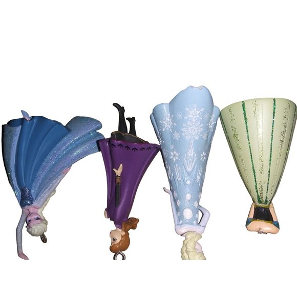 Disney Anna and Elsa Ornaments Lot of 4 Frozen Christmas Hanging Ornaments - Picture 9 of 10